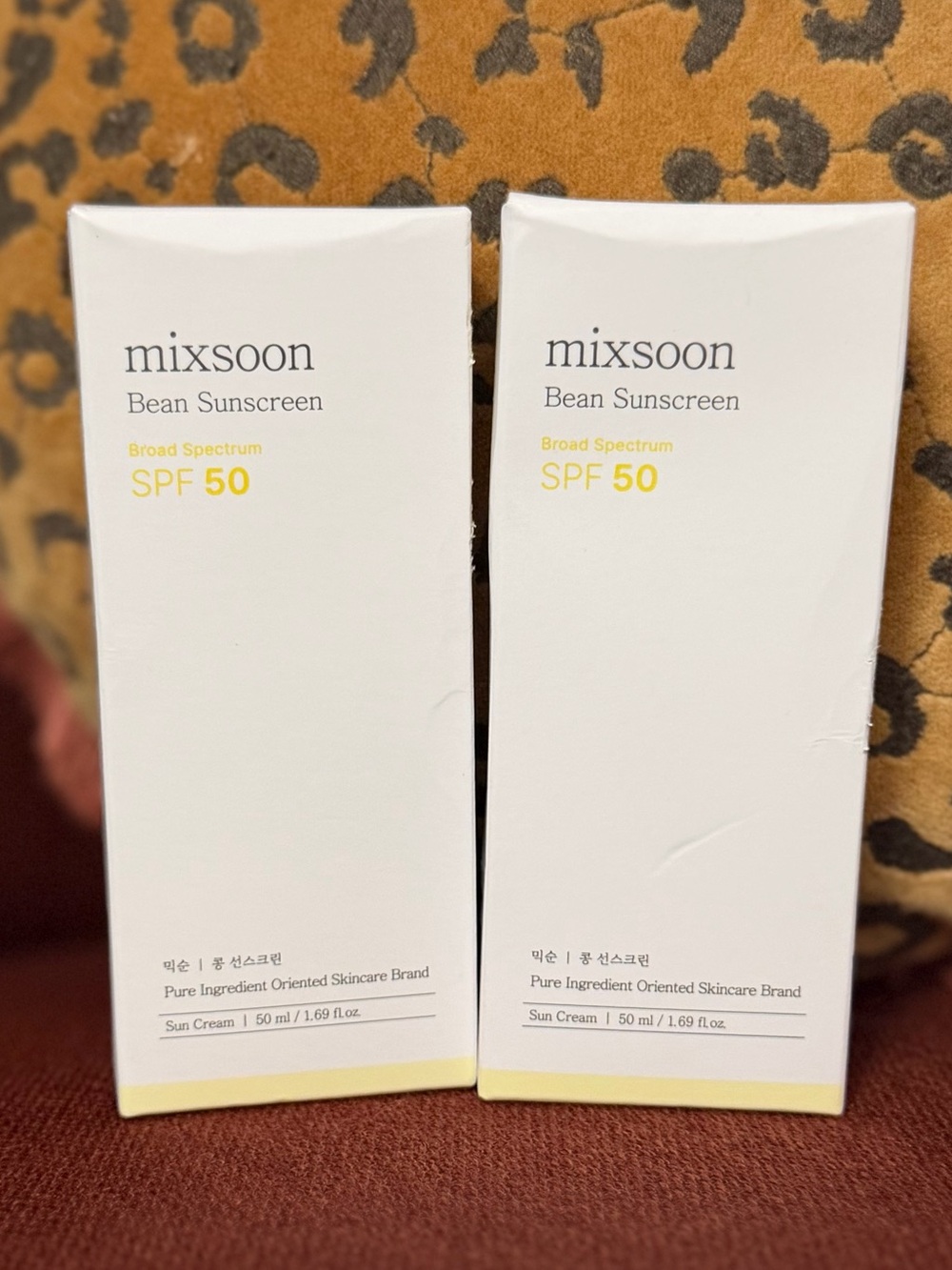 KBeauty Mixsoon Bean Sunscreen SPF 50 – 1.69oz Set of 2 Lightweight Airy Texture